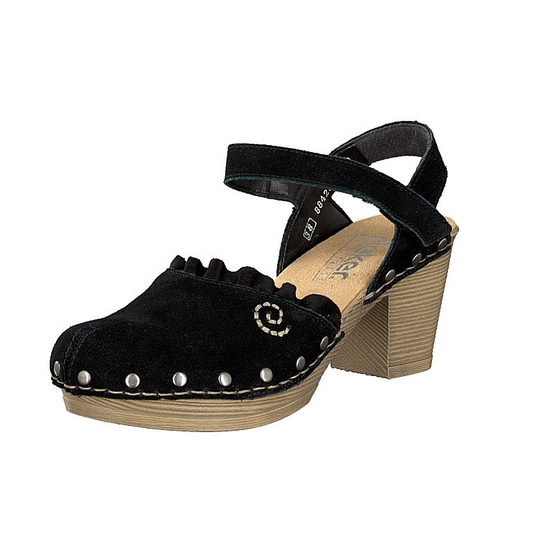 Sandalia Salto Alto Rieker 66771-01 Para Mulher - Pretas